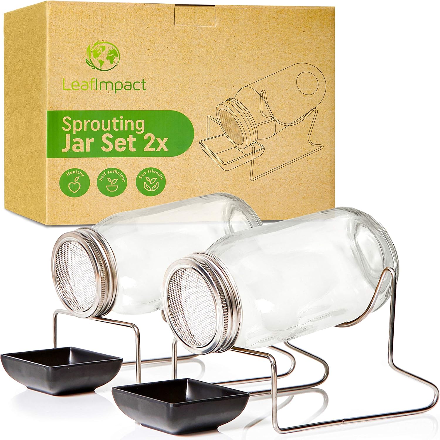 Seed Sprouting Jar Kit by LeafImpact