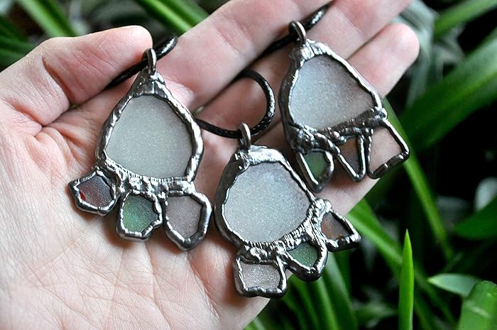Amazoncom Lake Michigan Sea Glassbeach Glass Necklace
