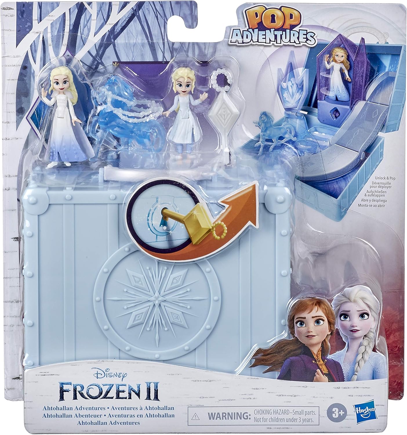 Hasbro Disney Frozen 2 Pop-Up Adventure Ahtohallan Adventure Playset with Handle Includes 2 Elsa Dolls Toy for Kids - Image 3