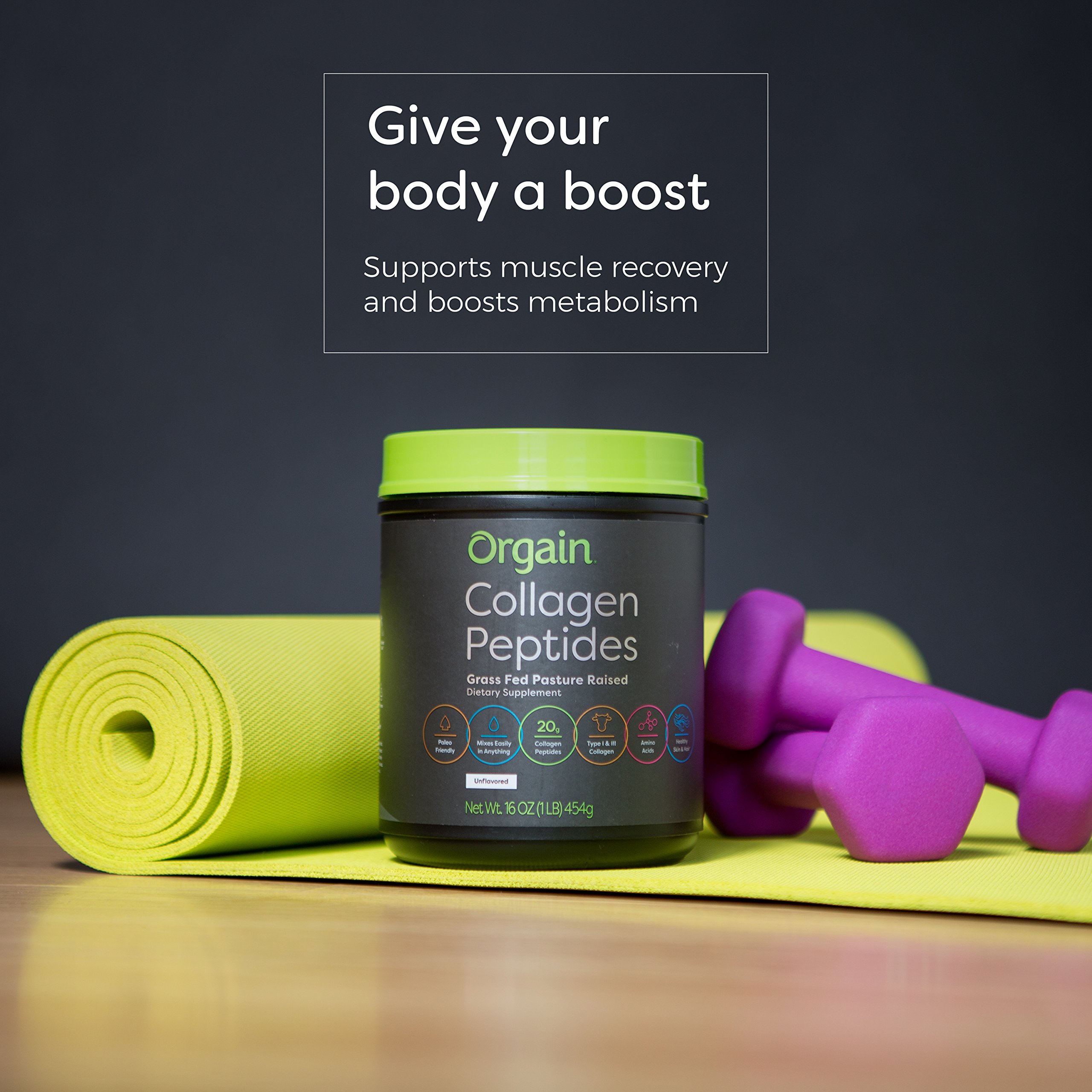 Orgain Grass Fed Hydrolyzed Collagen Peptides Protein Powder Paleo