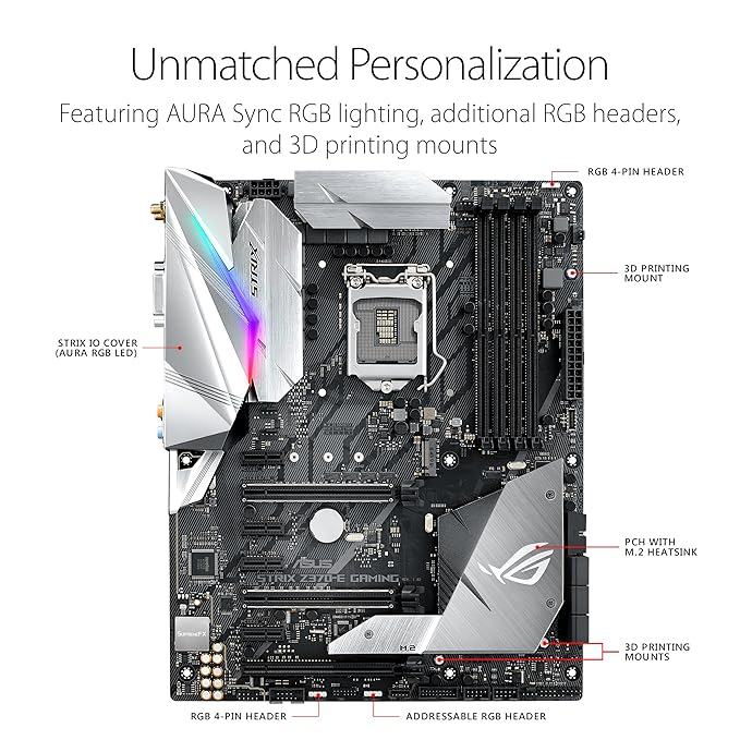Buy Asus Rog Strix Z370e Gaming Lga1151 Ddr4 Dp Hdmi Dvi M 2 Z370 Atx Motherboard With Onboard 802 11ac Wifi And Usb 3 1 For 8th Gen Intel Core Processors Online At Low Prices In India Asus Reviews Ratings Amazon In