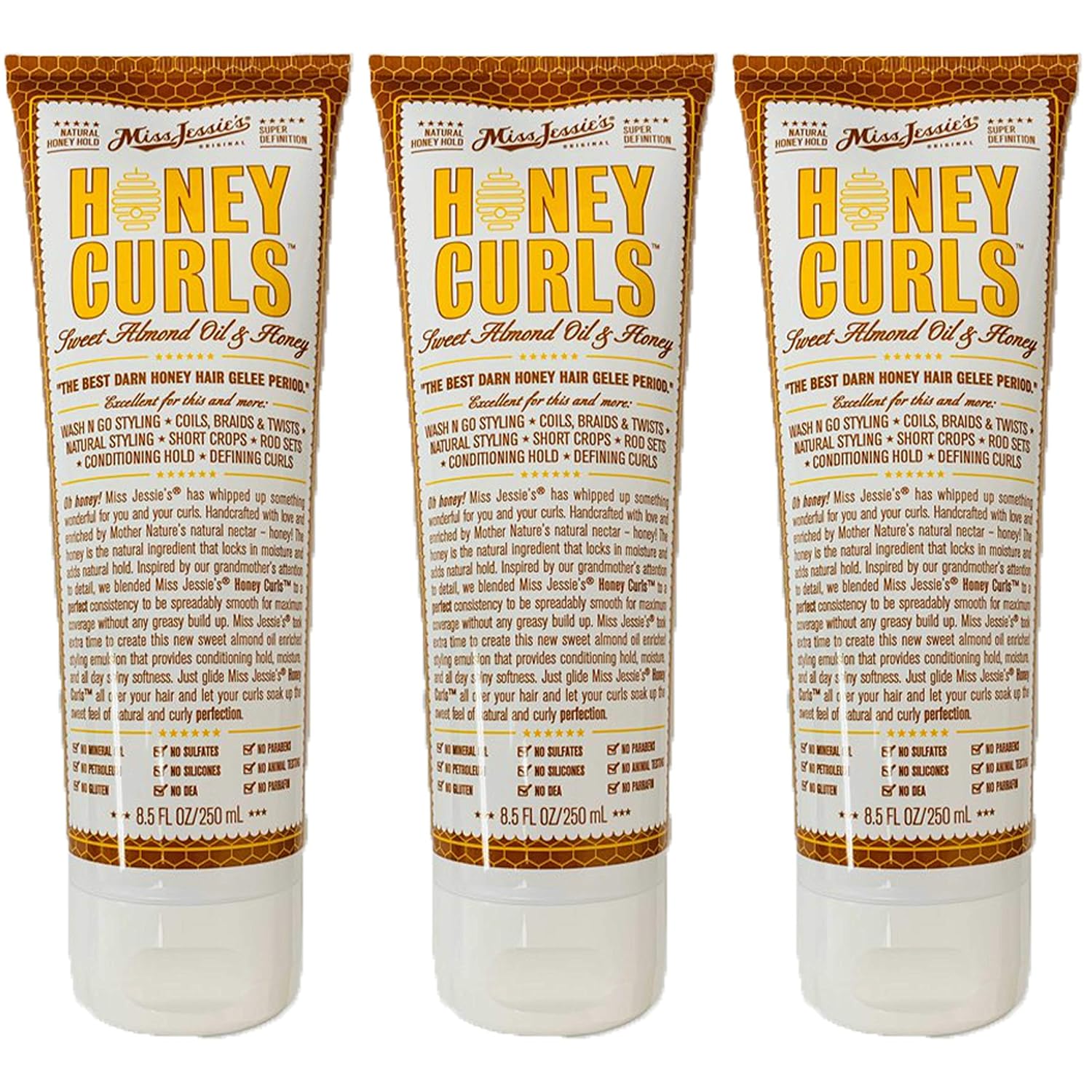 Amazon Com Miss Jessie S Honey Curls 8 5oz 3pcs Beauty