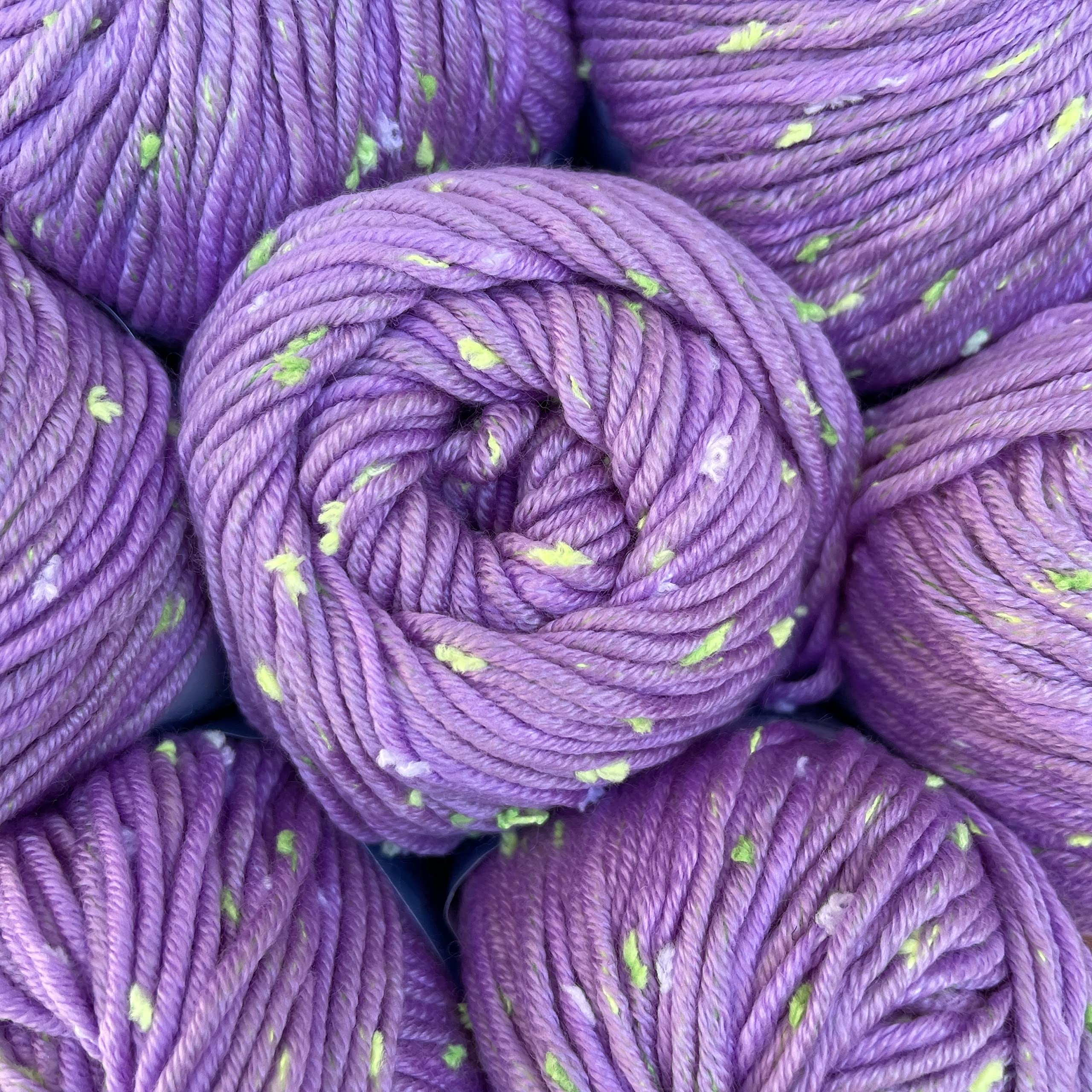 Tweed Twinkles Soft Hypoallergenic Baby Yarn for Knitting Crocheting, 8 skeins, 632 metres/400 Grams, Light Worsted, DK #3 (Wisteria Purple)