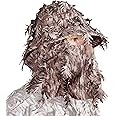 QuikCamo Realtree & Mossy Oak 3D Leafy Camo Face Mask Bucket Hat for Men Deer Duck and Turkey Hunting (Fully Adjustable OSFM)
