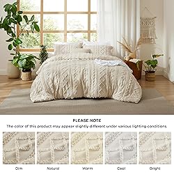 Bedsure Tufted Boho Comforter Set Queen Size