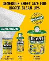 Big Wipes Multi-Surface Cleaning Wipes 80 Count Dispenser Tub view 8
