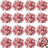Geosar 16 Pcs Rose Artificial Flowers Fake Flowers Bouquet 21 Heads Silk Faux Floral Bundles with Stem for Home Bridal Wedding Arrangements Table Centerpieces Party Decor (Pink)