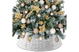 CHAMVIS Christmas Tree Collar, 26 Inch Christmas Tree Basket Base Collar Bottom Cover Xmas Tree Collars for Artificial Trees
