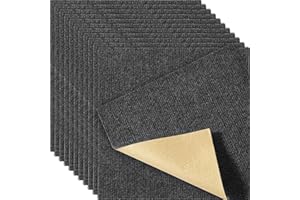 VEVOR Carpet Tiles Peel and Stick, 12” x 12” Squares Self Adhesive Carpet Floor Tile, Soft Padded Carpet Tiles, Easy Install 