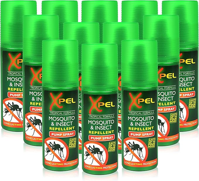 12x Xpel Mosquito Insect Fly Bite Repellent Tropical Formula Pump Spray