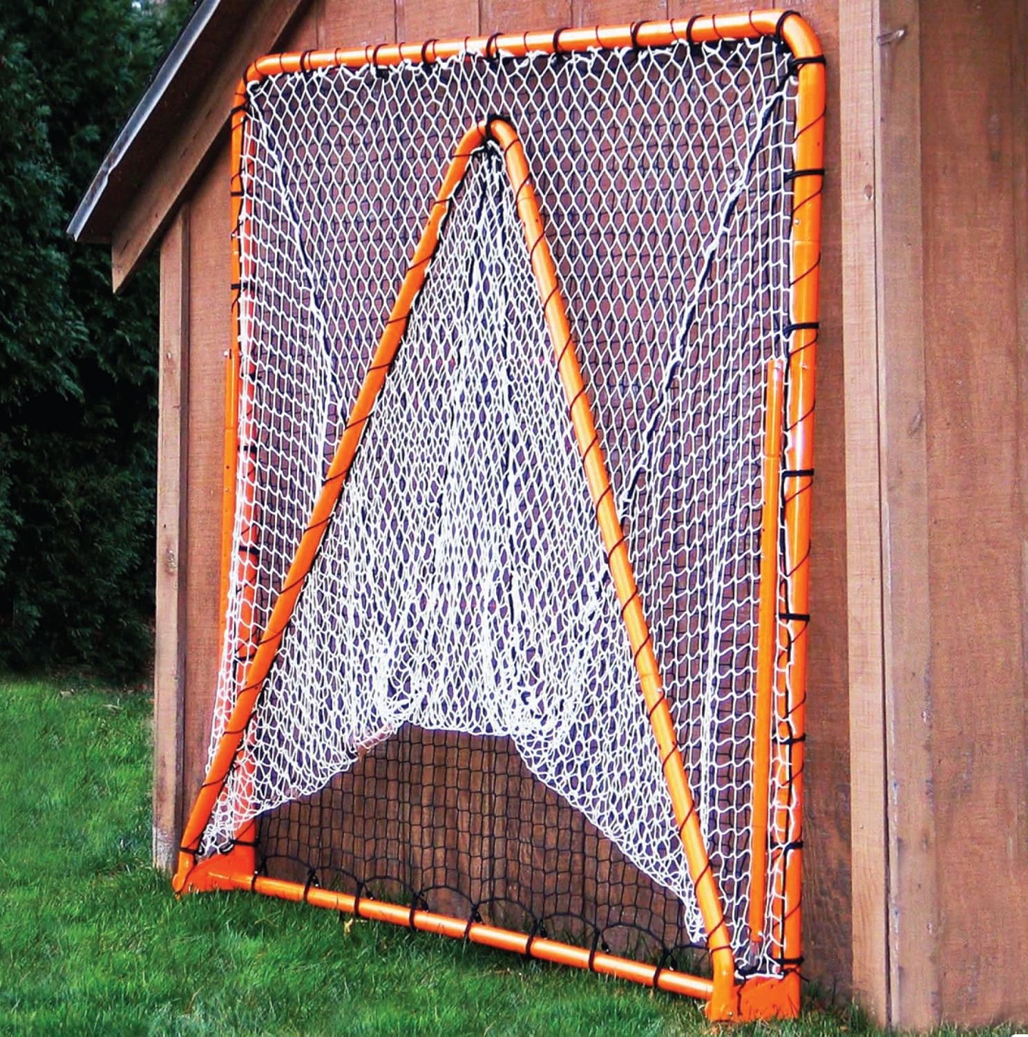EZGoal 2” Professional folding 6' x 6' lacrosse Metal Goal with a Pro LAX Rocket Throwback Rebounder Trainer to Practice Your Passes and Catches, Orange, 6 x 6-Feet (87615) : Lacrosse Nets Goals : Sports & Outdoors