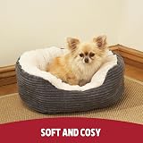 Rosewood Rosewood Jumbo Cord Plush Medium Pet Bed 62x60cm Grey Cream view 2