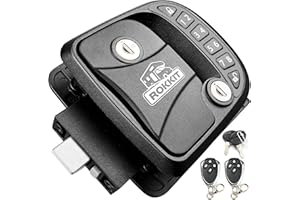 GOEHNER'S RV Door Lock Replacement Keyless Entry Keypad - 100% Metal RV Door Lock Latch with Deadbolt Trailer & Camper Door Lock Password & Remote Control, Fits only 3.75" x 2.75" Lock Hole