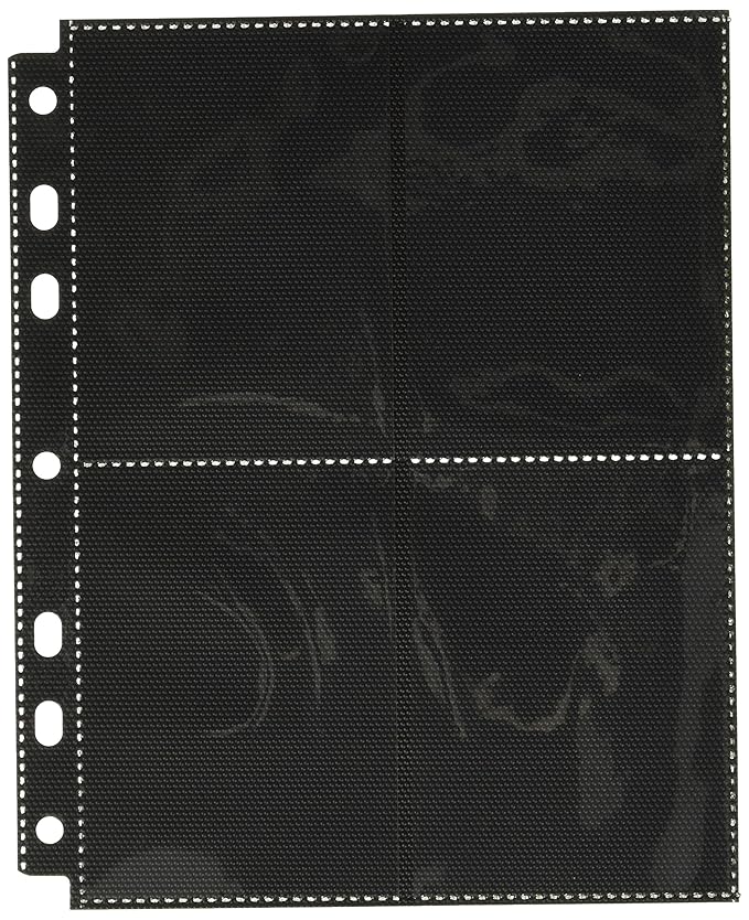 Ultimate Guard 8-Pocket Compact Side Loading Pages (10-Pages, Black)