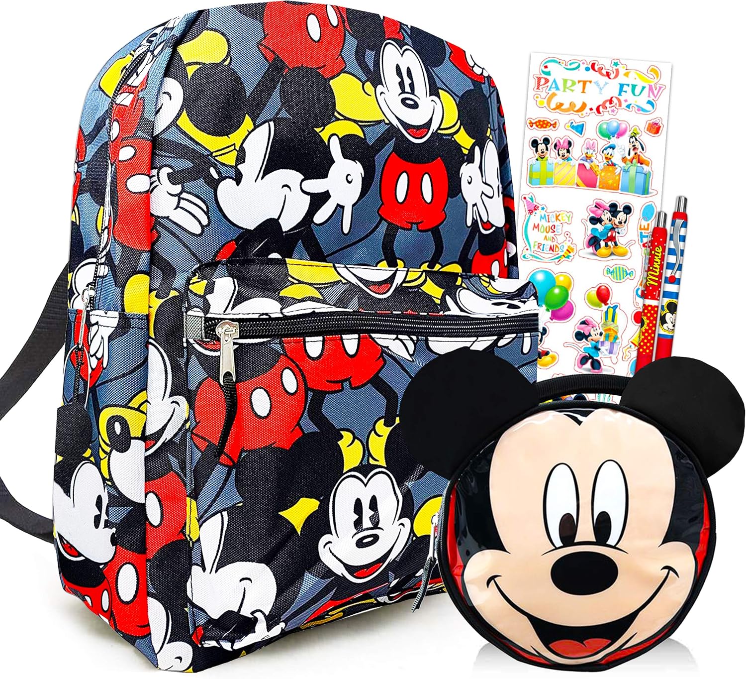 mickey mouse backpack and lunch bag