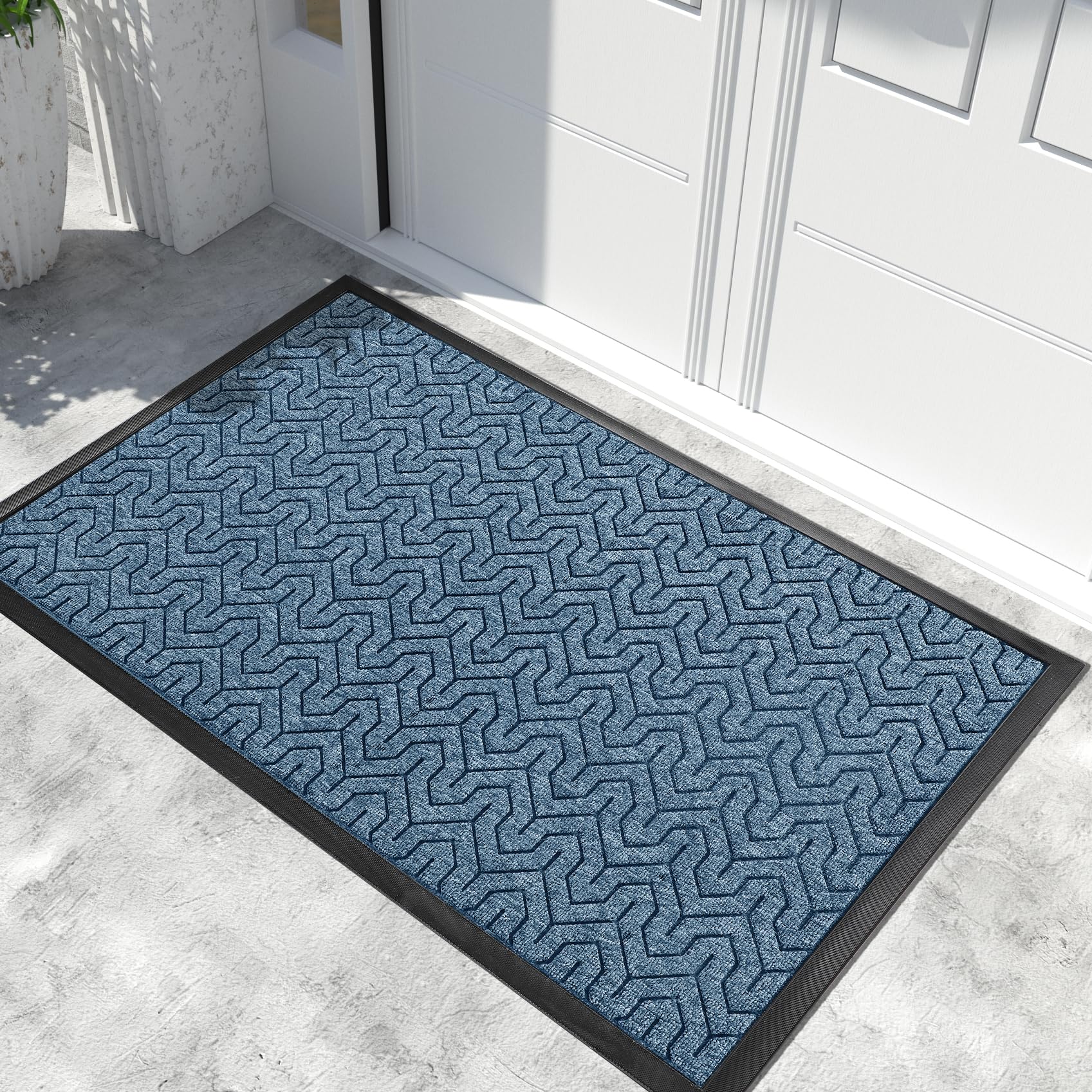 yimobra extra large door mat outside entrance 60x36, waterproof heavy duty outdoor mats for front do
