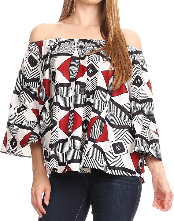 Ensemble 2 Pièces Péplum épaules Dénudées Imprimé Ankara Africain Et Jupe Ajustée, 100% Coton, Taille 0-16
