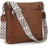 TANTOMI Vegan Leather Crossbody Bags for Women Hobo Travel Purse with Guitar Strap Trendy Women's Handbags with 6 Card Slots