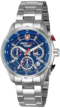 Chronograph Blue Dial Mens Watch - SE-9077B-SS-02