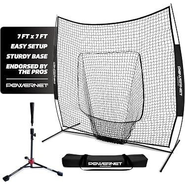 Filet De Frappe Baseball/softball 7x7 Pieds - Avec Cible 9 Trous Et Sac De Transport - Neuf