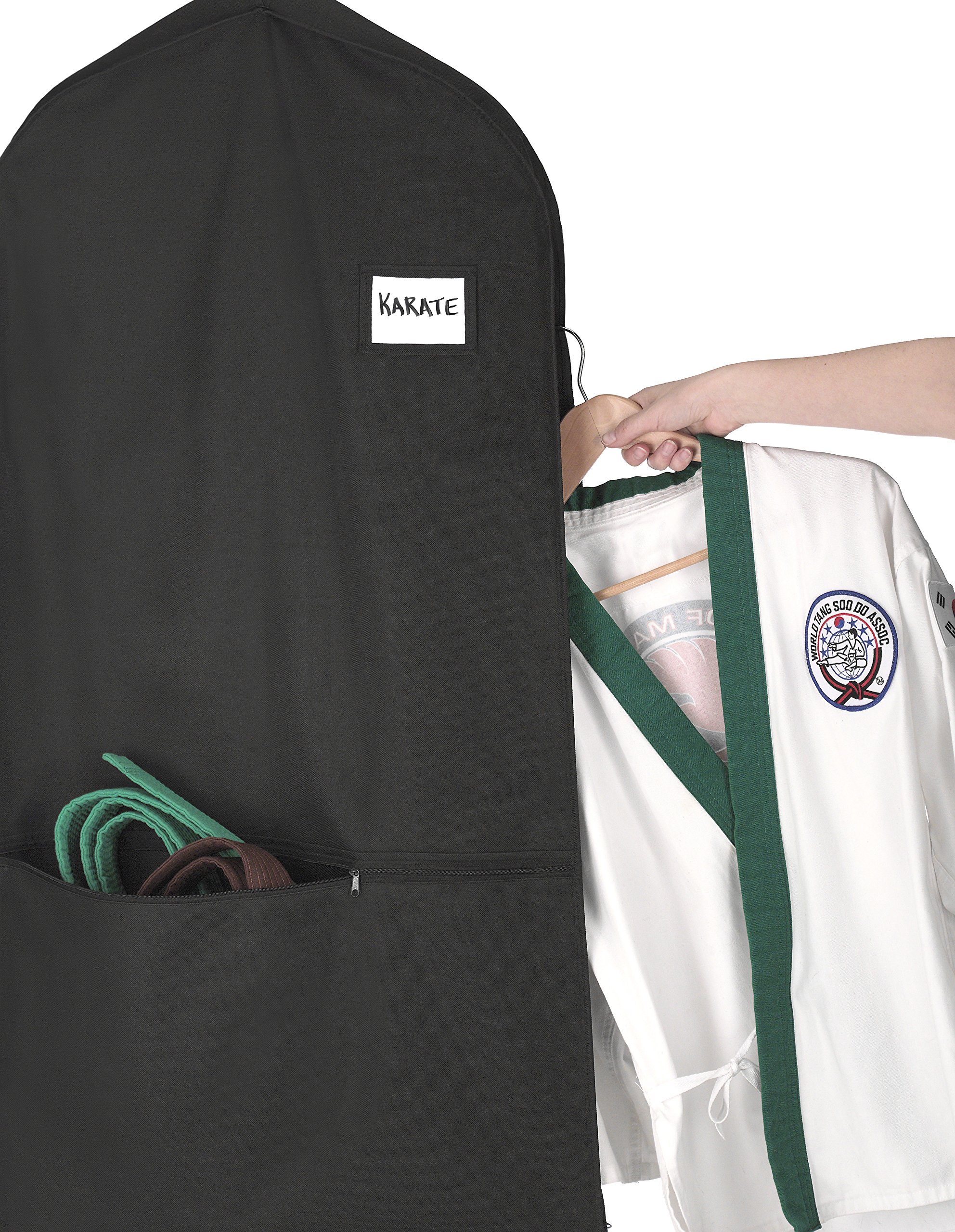 Whitmor Whitmor Zippered Garment Bag with Pocket, Black