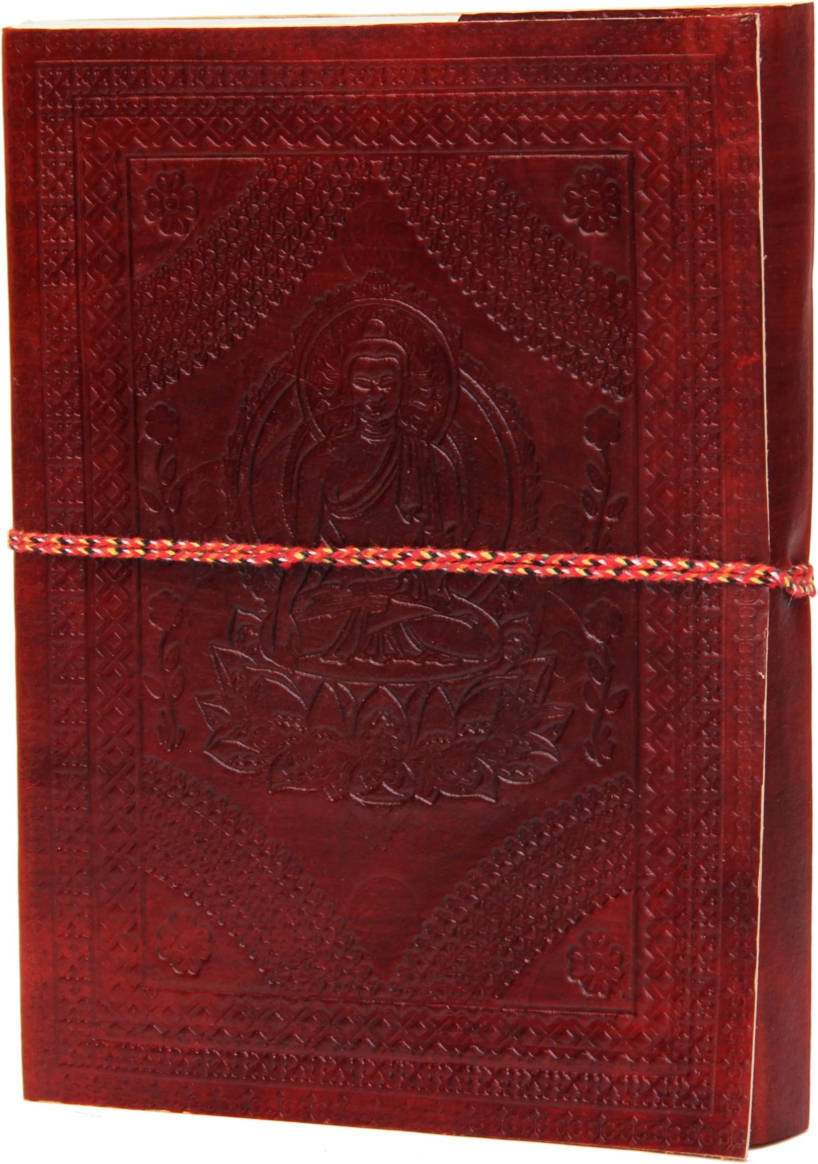 Leather Secret Diary Gautam Buddha Embossed Image Journal Notebook Out of Handmade Paper Record Book Gift Ideas