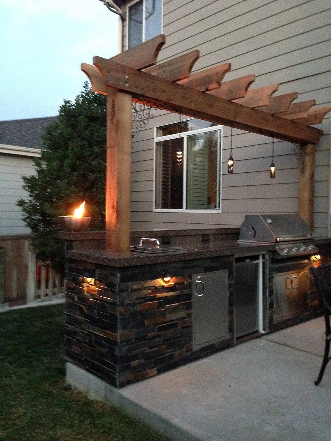 cypress outland firebowl on Amazon Com Easyfirepits Com B4bck 11 Complete Deluxe Propane Fire Bowl Kit W Key Valve On Off Intensity Control Create Own Diy Gas Fire Table Lifetime Burner Garden Outdoor