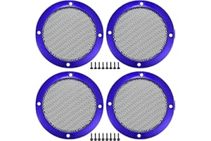 ACROPIX Universal 3" Car Speaker Grills Cover Mesh Round 3 Inch Audio Speaker Subwoofer Guard Protector Case with Mounting Screws Iron Blue - Pack of 4