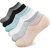 Airacker No Show Socks Womens Athletic Cushioned Low Cut Sports Running Ankle Socks for Women 6 Pairs