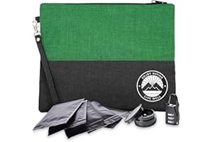 ENJOY NATIVE Smell Proof Bag with Lock 11x9, Smell Proof Container, Dog-Tested Odor Proof Bags, Best Smell Proof Pouch Zipper on top, Smell Proof Case for Herbs, storage bag for Coffee & smell proof box for Oils