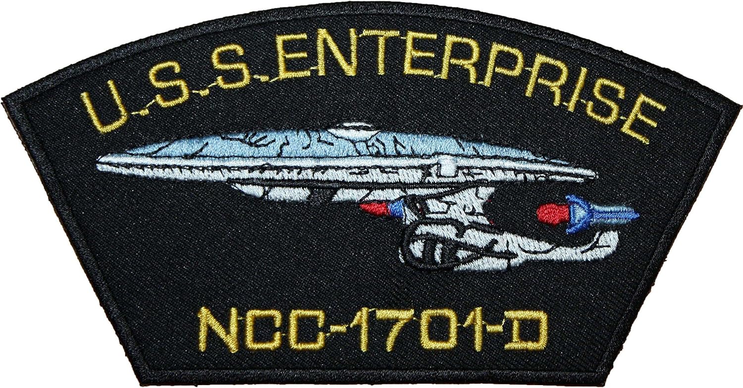 Loisirs Creatifs Appliques A Coudre Epf Lk Star Trek Enterprise Ncc 1701 D Ecusson Brode Badge Patch 15 2 Cm Coudre Ou Thermocollant