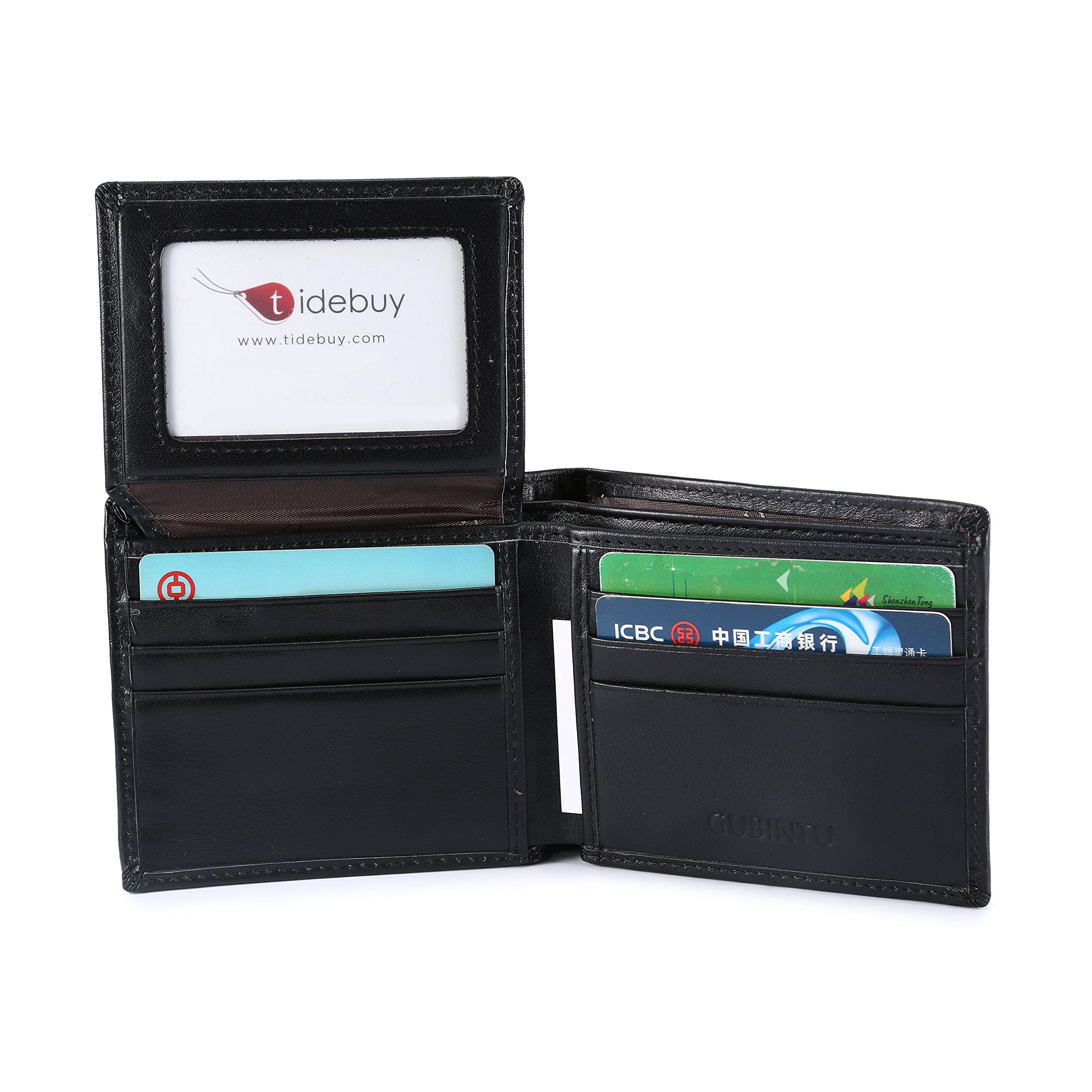 BAIGIO Slim RFID Blocking Leather Card Case Wallet Bifold Money Clip