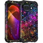 Miqala for Google Pixel 10a Case,Glow in The Dark Three Layer Heavy Duty Shockproof Full Body Protection Hard Plastic Bumper+Soft Silicone Case for Google Pixel 10A Case,Colorful Sky