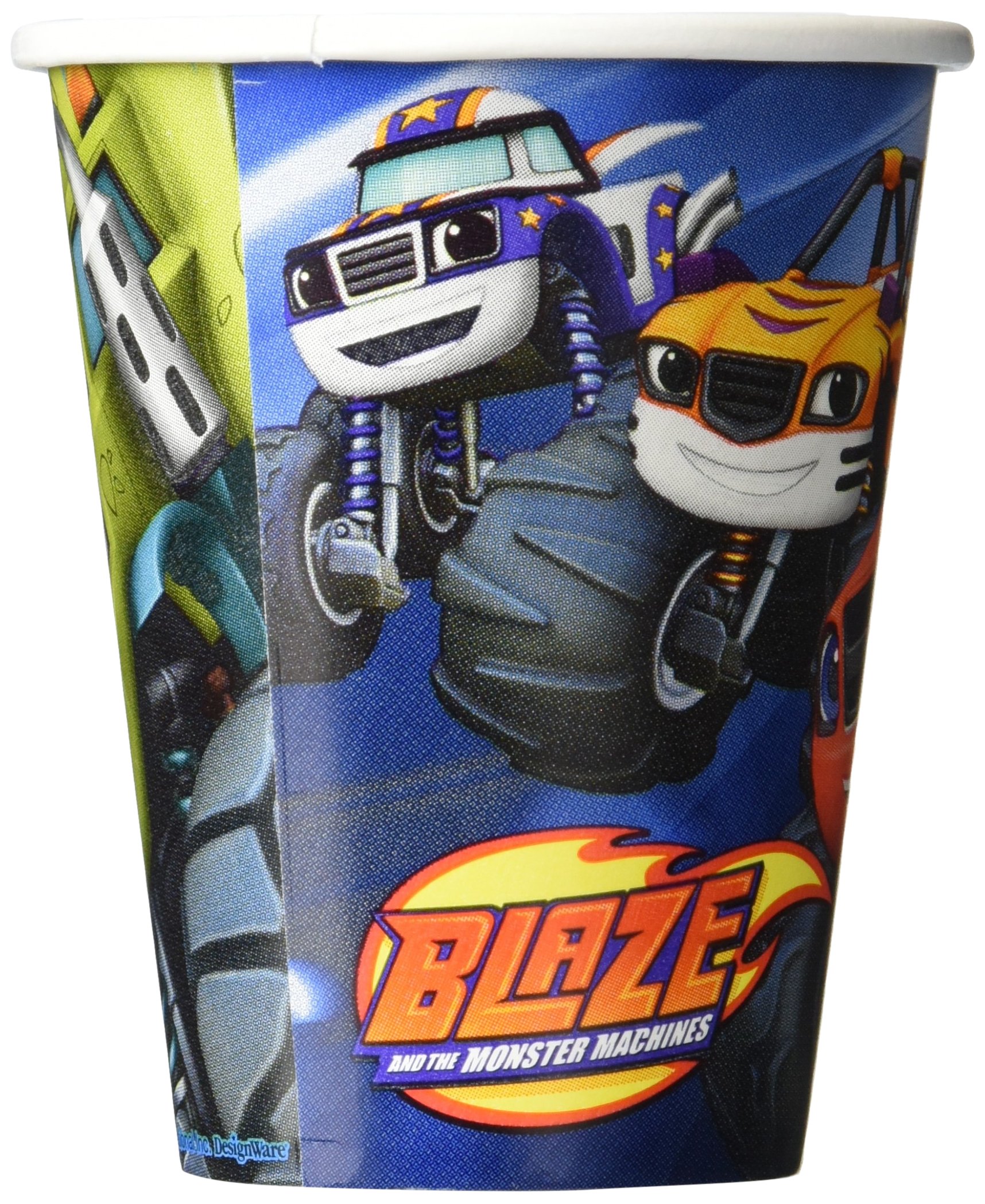amscan 581582 Blaze and The Monster Machines Paper Cups 266ml-8 pcs, 8 Count (Pack of 1)