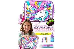 Decorate Your Own Unicorn Crossbody Bag Craft Kits for Girl - Gifts for Kids, Girls Gifts 8-12 Years Old & 6 7 8 9 10 Year Ol