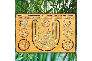 WEERSHUN Bamboo Beading Board for Jewelry Bracelet Making (Large) Necklace and Design Bead Mat Trays. Imperial Measurements Marked.