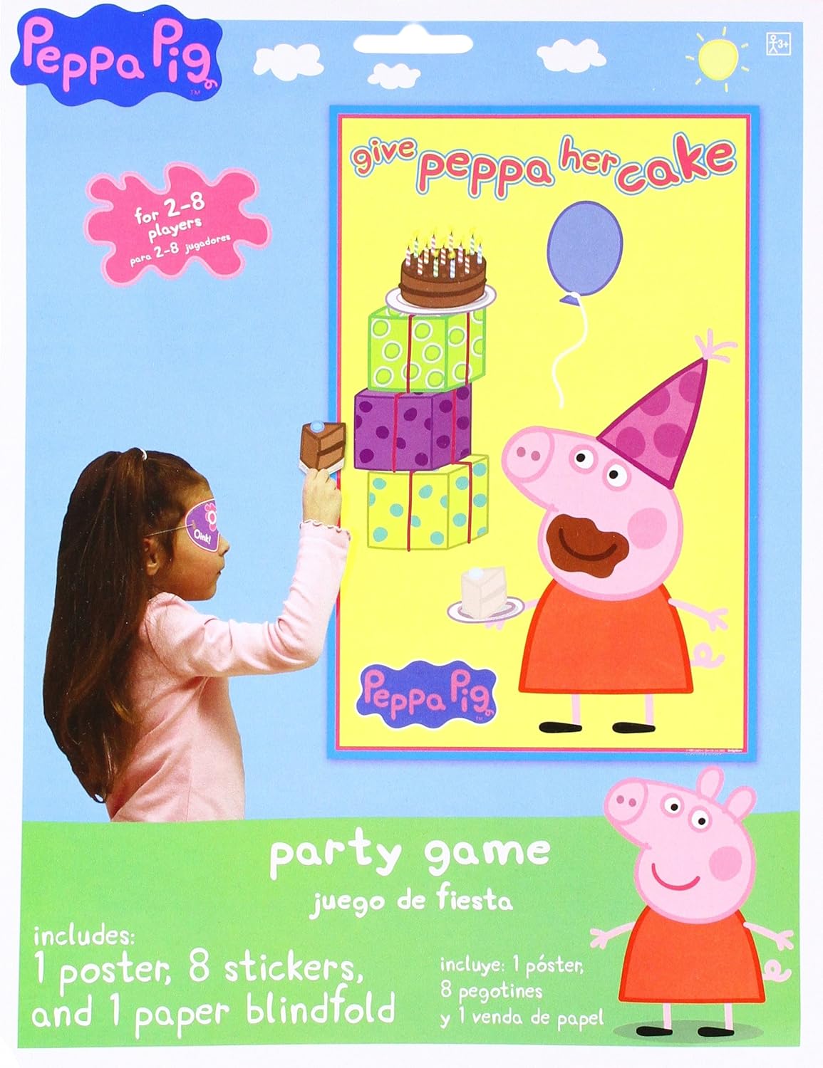 Amscan Birthday Party Game Activity, 3 Pieces, Made from Paper, Peppa