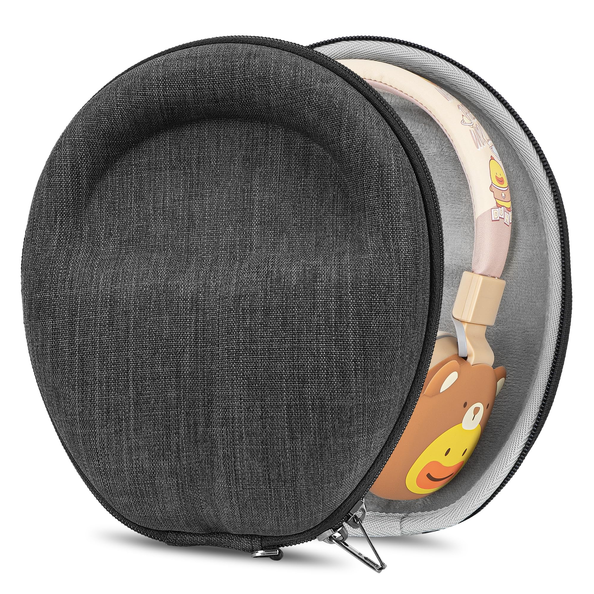 Geekria Shield Kids Headphones Case for Children Headphones, Replacement Hard Shell Travel Carrying Bag, Compatible with eKids Minecraft, Spiderman Wireless, HyperX Cloud Mini (Black)