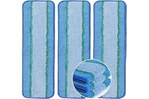 3 Pack Deep Cleaning Pad for Bona Hardwood Floor Cleaner Mop Replacement, Washable & Reusable Pads for Bona Family of Mops, S