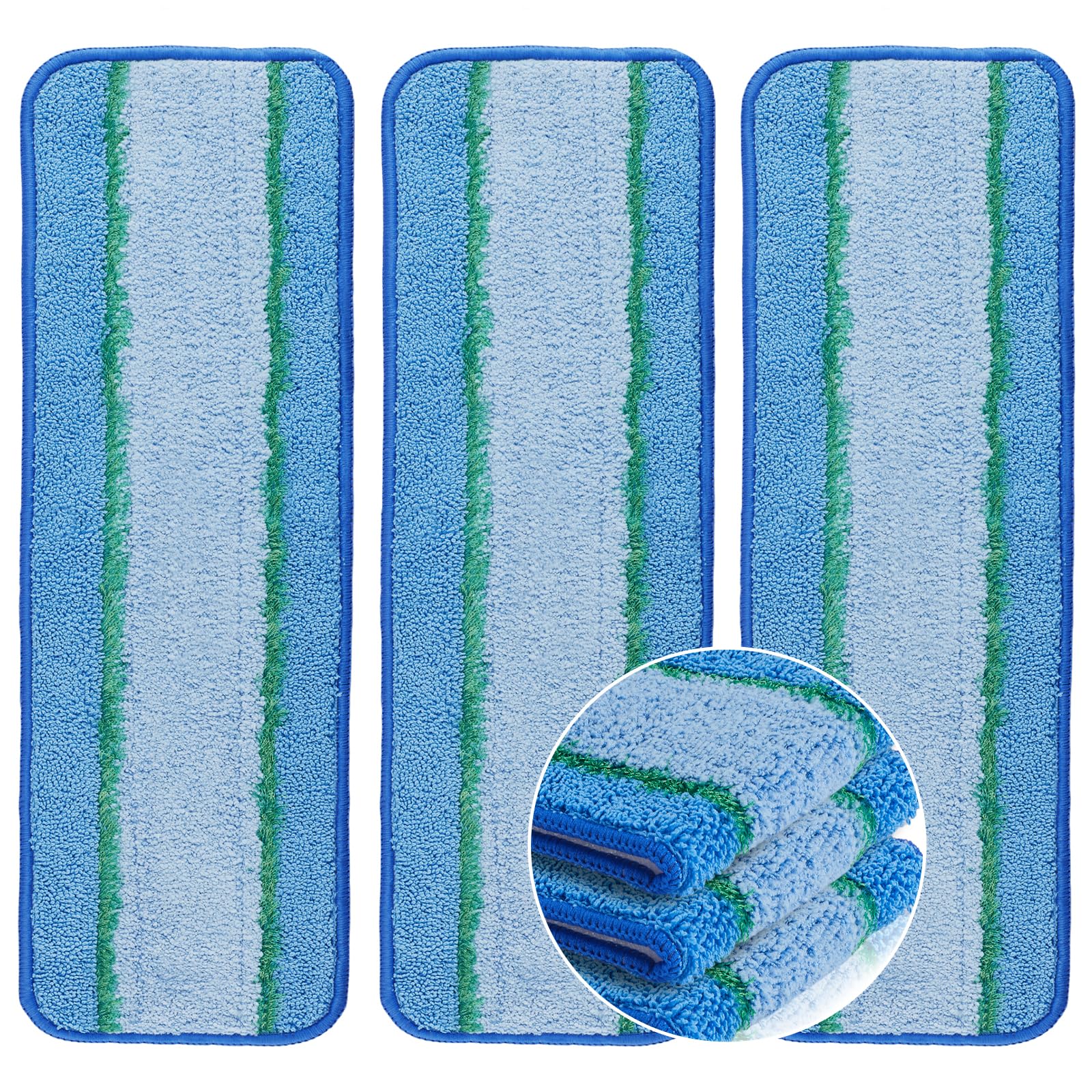 Photo 1 of 3 Pack Deep Cleaning Pad for Bona Hardwood Floor Cleaner Mop Replacement, Washable & Reusable Pads for Bona Family of Mops, Spray Mop Pads for Hard Surface Floors Cleaning