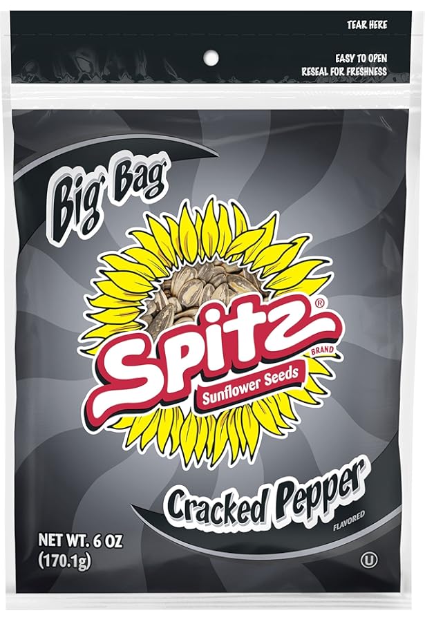 Amazon.com : Spitz Cracked Pepper Flavored Sunflower Seeds, 6 oz