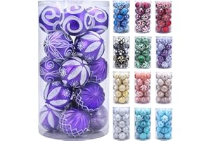 BIU 80mm/3.14" Christmas Ball Ornaments Shatterproof Large Christmas Ornaments Set Decorations for Xmas Tree Halloween Wreath Garland Decor Ornaments（20CT）