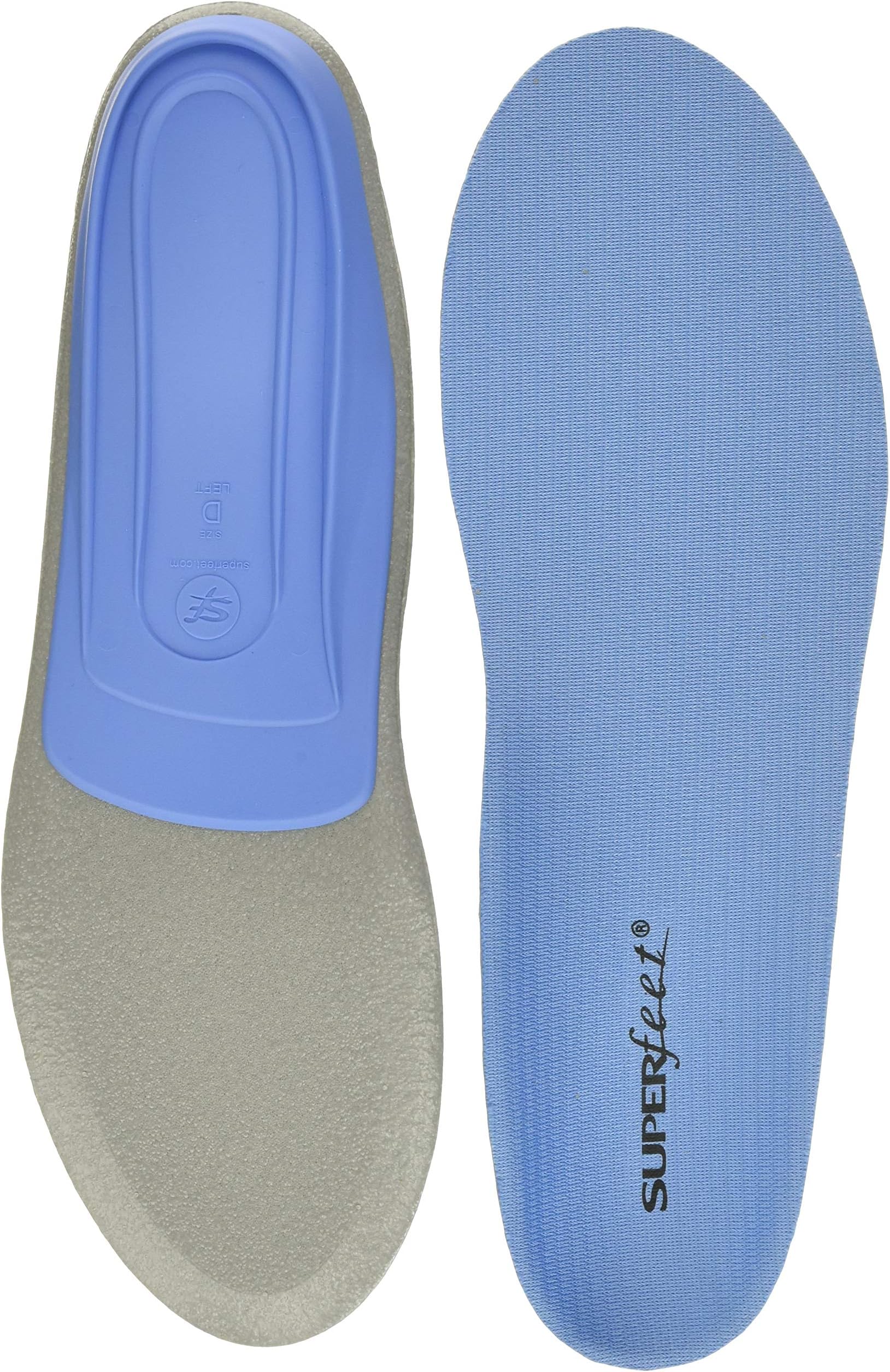 Superfeet BLUE Insoles, Professional-Grade Orthotic Shoe Inserts for Medium Thickness and Arch, Unisex, Blue