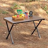 Timber Ridge Folding Camping Table 108x71cm Aluminum 4-6 Person Brown view 8