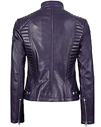 Decrum Purple Womens Leather Jacket - Leather