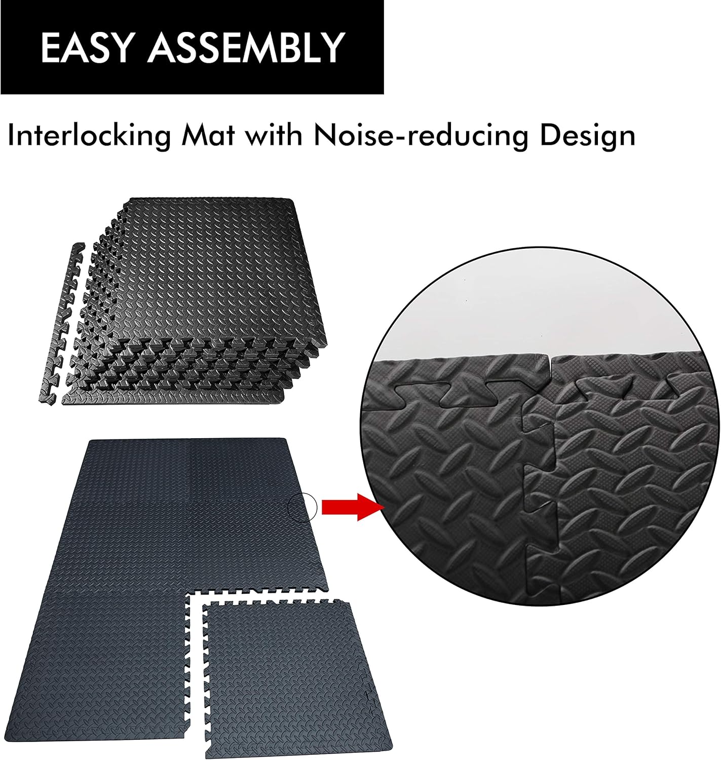 PROIRON® Extra Thick Interlocking Exercise Mat 2cm Floor Protection 6