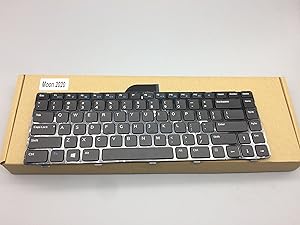 Laptop Backlit US English Keyboard for Dell Inspiron 14 3421 3437 14R 5421 5437 15Z 5523 M431R 5435 Latitude 3440 Vostro 2421, Black Color With Frame MP-12C83SUJ442 9Z.N8TBW.01D NSK-L80BW 3421