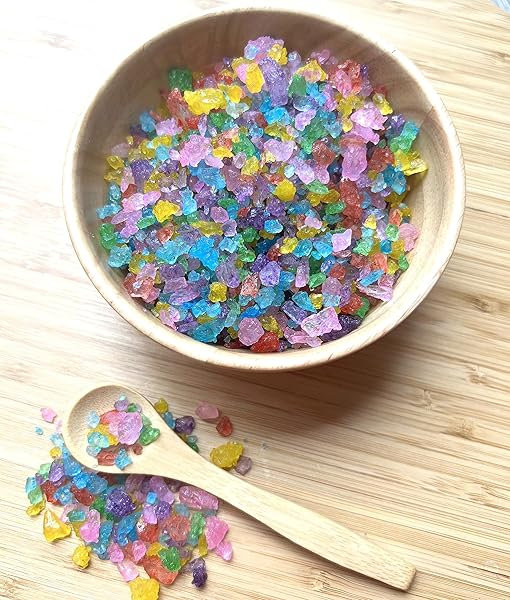 SWEETGLOB OLD FASHIONED MEDIUM ROCK SUGAR CANDY GEMS, LUMP SUGAR ROCK CRYSTALS (1 POUND, ASSORTED FLAVORS)