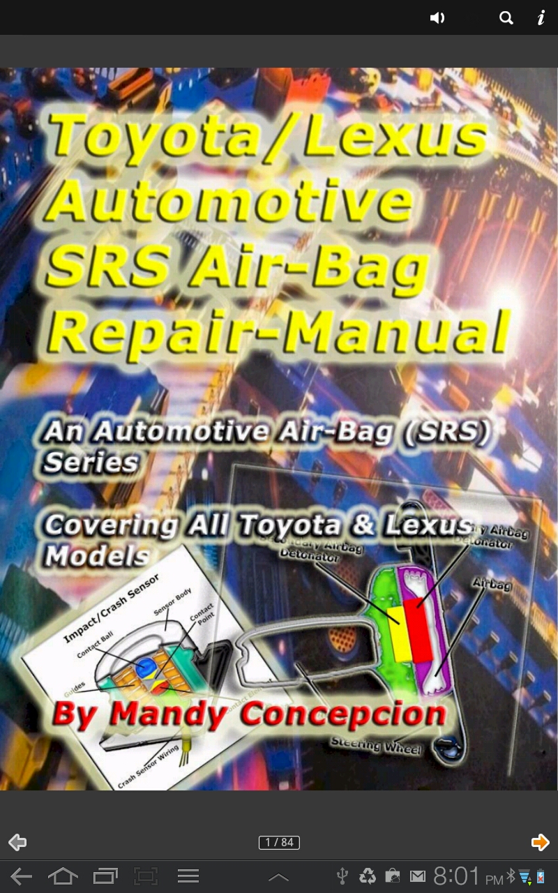 Toyota/Lexus SRS Airbag Repair Manual