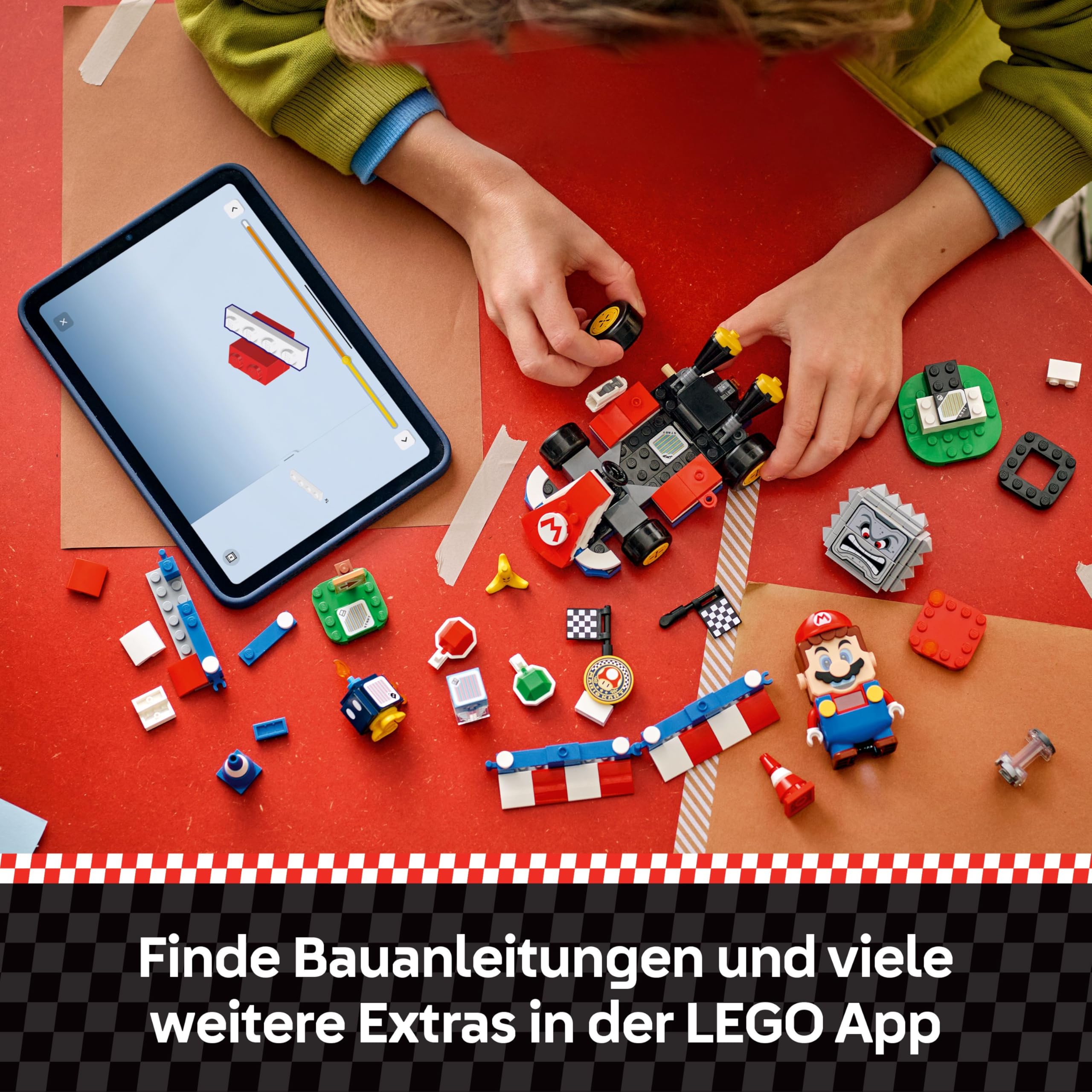 LEGO Mario Kart - Interaktiver Mario & Standard-Kart - Nintendo Spielzeug - Spiel Rennstrecke mit Auto, 3 Figuren, Podium & Barrieren - Gamer Geschenk für Jungen & Mädchen ab 7 Jahren - 72043 8